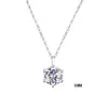 Collar de Plata de Ley S925 con Seis Garras Cielo Estrellado, Cadena para Clavícula, Colgante de un Solo Diamante Minimalista de Lujo Ligero, Dulce Diseño de Borla, Diseño Original