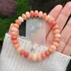 Pulsera de Raíz de Bodhi Rosa y Morada Más Vendida en Transmisión en Vivo con Cuentas de Ábaco Flor de Ciruelo, Joyería de Estilo Chino Nuevo de Doble Círculo, Pulsera de Amistad para Mujeres, Al por Mayor
