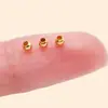 Cuentas Redondas de Agujero Grande Cuentas Chapadas en Oro Cuentas de Plata Color Metal Negro Oro Rosa Cuentas Sueltas Cuentas Espaciadoras Pulsera DIY Collar Accesorios de Joyería