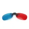 Set de gafas 3D rojas y azules clip de espejo reloj película 3D roja y azul remache gafas rojas y azules marco grande set de gafas rojas y azules