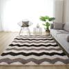 Fabricante Personalizado Venta al Por Mayor Alfombra Transfronteriza de Seda y Lana Gris Pelo Largo Teñido Anudado Alfombra para Sala de Estar Resistente a las Manchas Fácil Cuidado Tapete Antideslizante