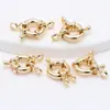Aço Banhado a Ouro 14K Conserva a Cor Versátil Acessórios de Fivela de Mola para Volante DIY Artesanal Redondo Pulseira Colar Conectando Acessórios de Fivela