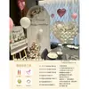 Decoración de Escena de Cumpleaños de Alta Gama Cumpleaños 18 de Niña Ceremonia de Adultos Fondo de Pared con Globos para Foto Personalizada Tablero Kt