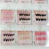Arte de uñas de comercio exterior transfronterizo, puntas de uñas ponibles, uñas postizas de borde francés, pegatinas para uñas acrílicas de alta gama en caja, arte de uñas ponible