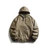 Roupas Masculinas North Boundary Marca de Moda Americana 2025 Outono Nova Jaqueta de Couro Motociclista Retrô Jaqueta Masculina Solta com Capuz