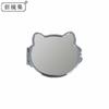 Espejo de Hierro Plegable, Espejo de Maquillaje de Metal, Base de Espejo Ovalada Irregular, Suministro Directo Transfronterizo Europeo y Americano, Color Cromado, Adhesivable para DIY