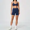 Conjunto de Yoga sin Costuras Sujetador Shorts Dos Piezas Fitness Running Secado Rápido Transpirable Conjunto de Ropa Deportiva 5112