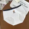 5376 # Estilo Colegio Británico Estampado de Oso Jacquard de Algodón Grado A Ropa Interior para Niñas 10A Entrepierna Antibacteriana Bragas de Cintura Media