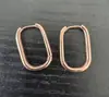 Hebilla de Oreja en Forma de U Estilo Coreano para Mujer, Moda Tendencia de Lujo Ligero, Geométrico Ovalado, Hebilla de Oreja de Temperamento Simple, Joyería de Oreja Geométrica