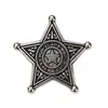 Xz0035 Broche de Estrela de Cinco Pontas de Metal Retrô Simples Medalha Broche de Lapela Fivela de Xale Acessórios para Roupas Femininas