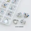Dongzhou Cristal 12mm Forma de Coração Strass de Vidro Fundo Pontiagudo Strass Galvanoplastia a Vácuo Cor Coração Positivo Acessórios para Joias DIY Personalização