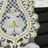 Aplique de encaje bordado en V para decoración de escote de ropa, aplique de bordado de lentejuelas y cuentas de estilo étnico, accesorio DIY