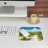 Mouse Pad Criativo de Paisagem Pintura Chinesa Bidimensional Pequeno Antiderrapante para Escritório Borracha Natural Pad para Mesa de Computador