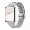 Aplicável à Xiaomi Smart Band 10pro Esportiva Perfurada Silicone Fivela Magnética Fecho Dobrável Pulseira de Relógio Rice Watch 5 6 Universal
