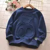 Sudadera para Niños para Primavera y Otoño, Nuevo Estilo 2026, Estampado en Relieve, Elegante, Versátil Camiseta de Manga Larga, Camiseta Básica Infantil Estilo Coreano