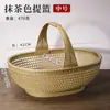 Cesta de frutas cesta de plástico imitação de bambu cesta para colheita ao ar livre cesta de vegetais cesta de plástico para vegetais de mão ovos