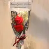 Venta al por mayor de fábrica Regalo transfronterizo Día de la Madre San Valentín Hierba Flores secas Rosa Clavel Flores de jabón Ramo mixto terminado