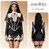 Fornecimento transfronteiriço lingerie sexy fantasia de freira com cruz e saia justa para cosplay de Halloween qqny646