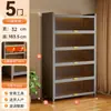 Estantería de Acero para el Hogar con Puerta, Estantería a Prueba de Polvo para Niños, Mueble de Almacenamiento de Exhibición Integrado de Múltiples Niveles de Pie para Sala de Estar