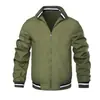 Moda 2026 Chaqueta Casual para Hombre con Cuello Alto, Abrigo Deportivo de Color Sólido para Hombre de Primavera y Otoño, En Stock para Venta Transfronteriza