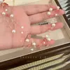 Collar de Perlas Rosas Dopamina de Verano para Mujer, Cadena para Clavícula Moderna y de Alta Gama, Diseño de Nicho, Accesorio Dulce