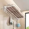 Artefacto de Almacenamiento de Ropa para Baño Estante Plegable sin Taladro para Toallas para Ducha Estante de Almacenamiento de Toallas para Baño