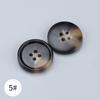 Botón de cuatro ojos de resina Abrigo de mujer Cortavientos Botón Negro Traje de hombre Suéter Abrigo Botón Accesorios