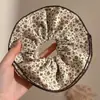 Elástico de Cabelo de Renda Estilo Coreano para Rabo de Cavalo, Scrunchie Grande, Elástico para Coque, Acessório de Cabelo de Luxo para Meninas