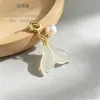 Ágata Calcedonia Congelada Lichi Accesorios para Manualidades Colgante Cola de Pez Material de Ágata Natural Forma de Cola de Pez Accesorios para Joyería DIY