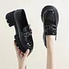 Nuevos Mocasines Británicos de Punta Redonda Suela Suave Zapatos de Trabajo Zapatos de Plataforma con Cordones para Mujer Otoño 2026
