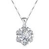 S999 colar de prata esterlina clavícula cadeia feminina S999 floco de neve acessórios pendentes ornamentos curtos simples micro diamante joias de prata