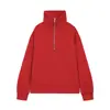 Traje deportivo casual estilo europeo sudadera con capucha de media cremallera holgada adelgazante de manga larga pantalón largo de pierna recta de cintura alta con cordón