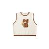 Conjunto de Urso Qiu Duo Meng para Crianças Primavera e Outono Novo Estilo Coreano para Meninas Jaqueta Colete Moda Bebê Camisa