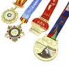 Medalla de Aleación de Zinc Hecha a Medida con Impresión UV para Competición Deportiva de Maratón Medalla Conmemorativa Fabricante Recuerdo del Evento