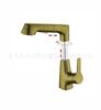 Grifo elevable dorado cepillado para baño Kaiping Youjia, grifo extraíble giratorio para lavabo de dos funciones 31359