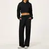 Conjunto de sudadera de estilo europeo y americano para otoño/invierno para mujer, casual y de corte holgado, diseño deportivo, cárdigan con cremallera, grueso y cálido, conjunto de dos piezas
