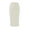 Elegante y madura falda bodycon plisada para mujer, nueva colección primavera-verano, de alta gama, elegante, adelgazante, con abertura, falda de longitud media
