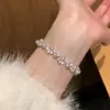 Pulseira Pérola Palácio Francês, Retrô, Elegante, De Alta Qualidade, Estilosa Única, Pulseira com Fio Elástico, Pulseira para Mulheres