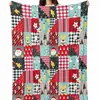 Manta de Franela Navideña Transfronteriza con Estampado de Renos y Árbol de Navidad, Manta Decorativa Festiva para Siesta en el Sofá, Dropshipping