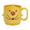 Vaso para cepillo de dientes infantil para el hogar simple taza para enjuague bucal lindo para bebé resistente a caídas creativo caricatura patito de goma plástico vaso para cepillo de dientes