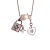 Collar en Forma de Corazón, Lujo Ligero, Estilo Nicho, Estilo Francés, Súper Tipo Hada, Regalo para Novia, Collar Exquisito y de Gama Alta