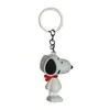 Llavero de cachorro lindo de dibujos animados, muñeco de plástico blando tridimensional, accesorio para mochila, llavero de coche, regalo pequeño, venta al por mayor