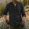 En Stock Transfronterizo 2026 Camisas para Hombre Amazon Más Vendidas Primavera y Otoño Cardigans de Algodón y Lino Wish Versión Europea Talla Grande Aliexpress