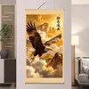 Grande Visão Pintura Pendurada Estilo Chinês Novo para Entrada, Parede de Fundo da Sala de Estar, Pintura Decorativa de Escritório, Pintura Pendurada de Águia, Aspirações à Grandeza