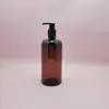 Fornecimento com Desconto de Fábrica Dongguan Frasco Plástico Marrom de Gel de Banho 300ml Frasco de Shampoo 500ml