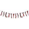 Decoração de Halloween papel Faca de sangue flor Faca de sangue bandeira de corda faca banner Decoração de feriado de terror Cartão de bolo