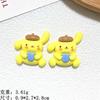Muñeca de caricatura tres tres tres pegamento de crema para manualidades funda para teléfono móvil llavero de tarjeta accesorios de resina para refrigerador venta al por mayor