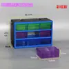 Gabinete de Almacenamiento Combinado Azul Tipo Cajón Caja de Piezas Tornillos Componentes Herramientas Caja de Almacenamiento de Plástico Clasificación Montable en Pared