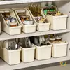 Caja de Almacenamiento para Ollas con Ruedas Organizador de Gabinete de Cocina Caja de Almacenamiento con Ruedas Cesta Deslizable Caja de Almacenamiento Estante