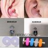 Junta tórica de silicona suave multicolor 4x 1 mm para anillo de barra perforada 14G/16G/18G